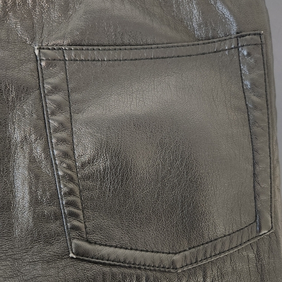 Aritzia Wilfred Melina Black Vegan Leather Pants Dark Academia Preppy Size 8 - Picture 13 of 15